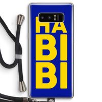 Habibi Blue: Samsung Galaxy Note 8 Transparant Hoesje met koord
