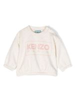 Kenzo Kids sweat en coton à logo imprimé - Tons neutres