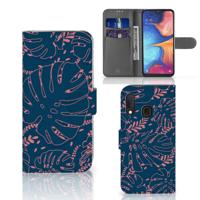 Samsung Galaxy A20e Hoesje Palm Leaves | Portemonnee hoesje
