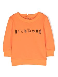 John Richmond Junior sweat en coton à logo imprimé - Orange