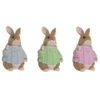 Decoratieve figuren Home ESPRIT Multicolour Konijn Shabby Chic (3 Stuks)