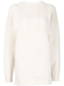 Maison Margiela pull torsadé en laine - Blanc