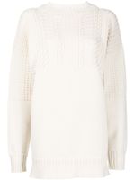 Maison Margiela pull torsadé en laine - Blanc