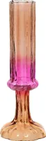 Decoris vaas glas deco 9x25.5cm roze, oranje
