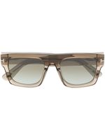 TOM FORD Eyewear lunettes de soleil à monture carrée transparente - Gris