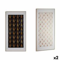 Canvas Geometrisch 61,5 x 3 x 121,5 cm (2 Stuks)
