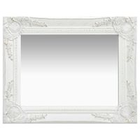 VidaXL Wandspiegel barok stijl 50x40 cm wit