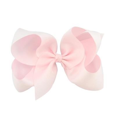 5 stuks 6 inch kleurrijke Kids meisjes grote effen lint haar boog clips (24)