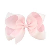 5 stuks 6 inch kleurrijke Kids meisjes grote effen lint haar boog clips (24)