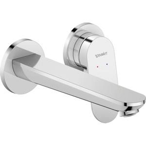 Duravit Wave Wastafelmengkraan - inbouw - 2 gats - eengreeps - voorsprong 20.2cm - chroom hoogglans wa1070004010