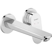 Duravit Wave Wastafelmengkraan - inbouw - 2 gats - eengreeps - voorsprong 20.2cm - chroom hoogglans wa1070004010