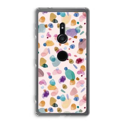 Terrazzo Memphis Pink: Sony Xperia XZ2 Transparant Hoesje