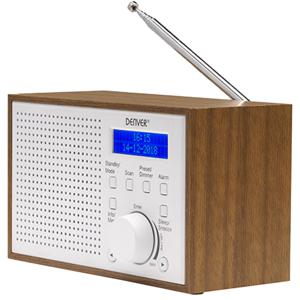 Denver DAB-46WHITE radio Internet Analoog & digitaal Bruin, Wit