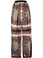 Rosie Assoulin pantalon en soie à motif cachemire - Noir Rosie Assoulin pantalon en soie à motif cachemire - Noir