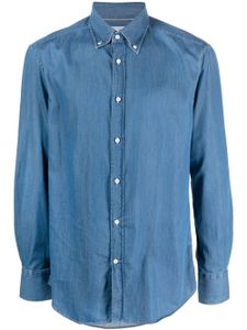 Brunello Cucinelli chemise en jean à manches longues - Bleu