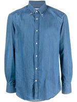 Brunello Cucinelli chemise en jean à manches longues - Bleu - thumbnail