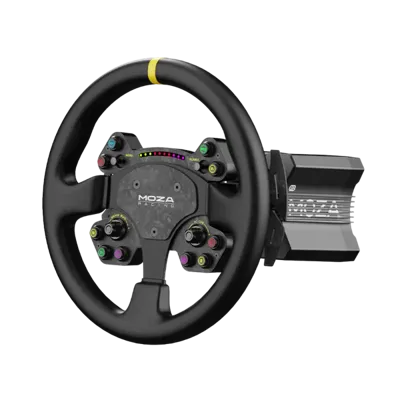 Moza Racing R12 Direct Drive Wheel Base - V2 + RS V2 Steering Wheel Leather - Bundle