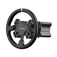 Moza Racing R12 Direct Drive Wheel Base - V2 + RS V2 Steering Wheel Leather - Bundle