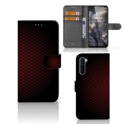 OnePlus Nord | Telefoon Hoesje | Geruit Rood | Portemonnee hoesje