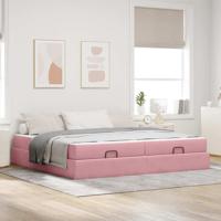 Bedframe Roze 200 x 200 cm Fluweel