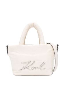 Karl Lagerfeld small K/Signature padded tote bag - Tons neutres