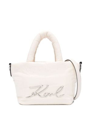 Karl Lagerfeld petit sac cabas à design matelassé - Tons neutres