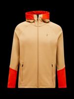 Peak Performance Rider Essentials Midlayer Zip Hood Fleece Heren Sierra Sand.Solar Burst XL