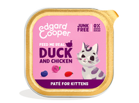 Edgard & Cooper eend en kip paté kitten natvoer kuipjes 16 x 85gr