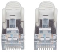 Intellinet 740555 RJ45 Netwerkkabel, patchkabel CAT 6A S/FTP 0.25 m Grijs Folie afscherming, Afscherming gevlochten, Afgeschermd, Geschikt voor HDMI, - thumbnail