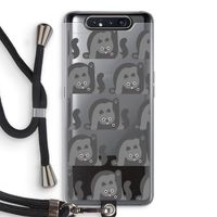 Cats: Samsung Galaxy A80 Transparant Hoesje met koord