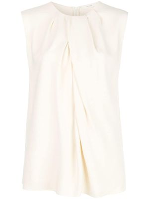 The Row blouse évasée à design sans manches - Blanc