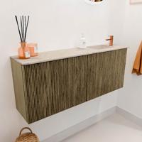 Toiletmeubel Mondiaz Joya Dlux | 100 cm | Meubelkleur Dusk | Faye wastafel Frappe Wasbak Rechts | 1 kraangat