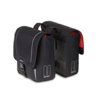 Basil sport design dubbele fietstas zwart - 32l