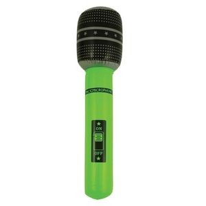 Opblaasbare microfoon groen 40 cm - Opblaasfiguren