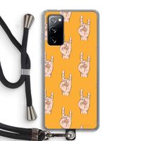 Rock: Samsung Galaxy S20 FE / S20 FE 5G Transparant Hoesje met koord