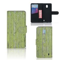 Nokia 1 Plus | Book Style Case | Green Wood