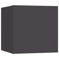 The Living Store Televisiekast Hifi - Grijs - 30.5 x 30 x 30 cm - Bewerkt hout