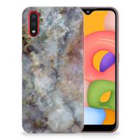 Samsung Galaxy A01 | TPU | Siliconen hoesje | Marmer Grijs