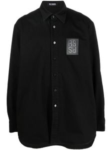 Raf Simons chemise à patch logo - Noir