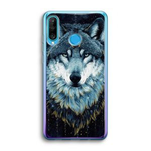 Darkness Wolf: Huawei P30 Lite Transparant Hoesje