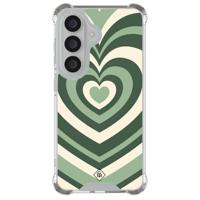 Samsung Galaxy S26 shockproof hoesje - Groen hart swirl