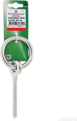 Aanlegring 10mm houdr rvs a4 - Deltafix