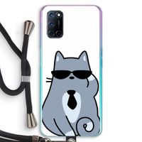 Cool cat: Oppo A72 Transparant Hoesje met koord