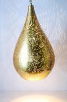 Marokkaanse hanglamp &apos;Marian&apos; Oosterse hanglamp druppel filigrain stijl goud/goud