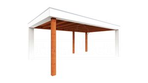 Trendhout Buitenverblijf Verona 575x400 cm - Plat dak model rechts- Plat dak- Onbehandeld lariks Douglas hout- Trendhout
