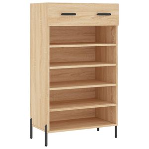 vidaXL Schoenenkast 60x35x105 cm bewerkt hout sonoma eikenkleurig