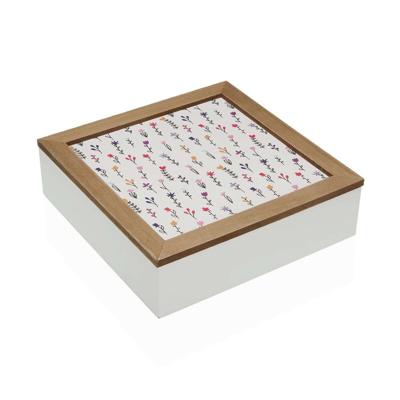 Doos-Juwelenkistje Versa BLUME Hout MDF 24 x 7 x 24 cm