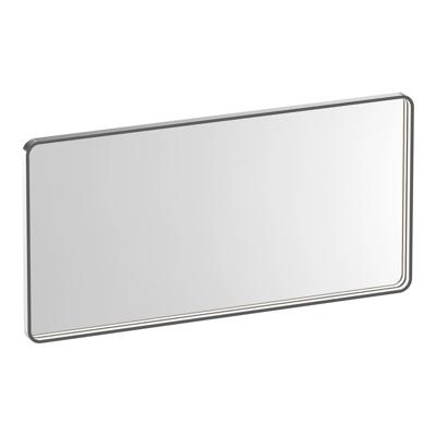 Brauer Sapphire Spiegel - Rechthoekig met Afgeronde Hoeken - 120 cm - met RVS-Kleurig Frame - met Directe LED-Verlichting - Dimbaar en met Kleurfunctie - met Afstandsbediening