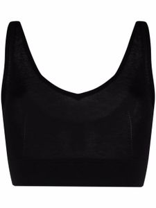 ERES haut crop Divine en cachemire - Noir