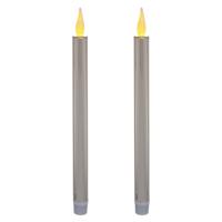 Feeric lights and christmas LED dinerkaarsen - zilver glitters - 28 cm - dunne kaarsen - kerst